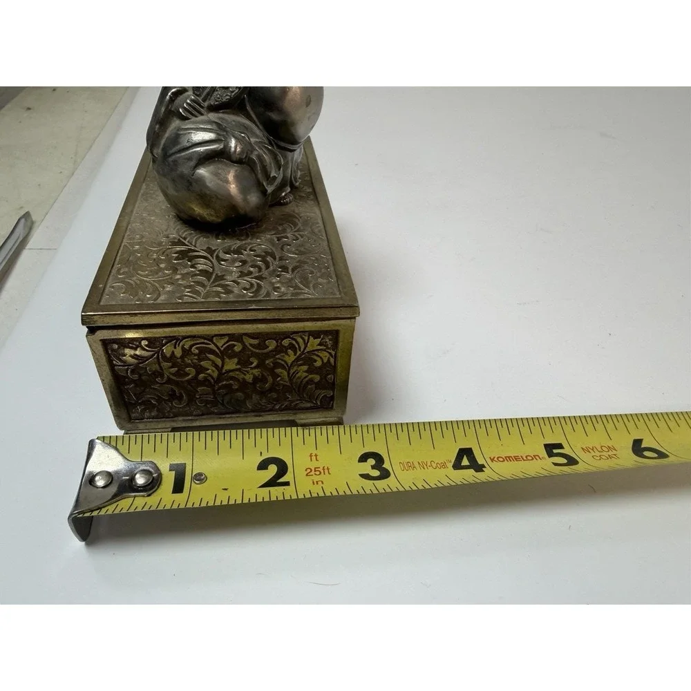 Happy Buddha Musical Jewelry Box Vintage‎ Home Decor Working